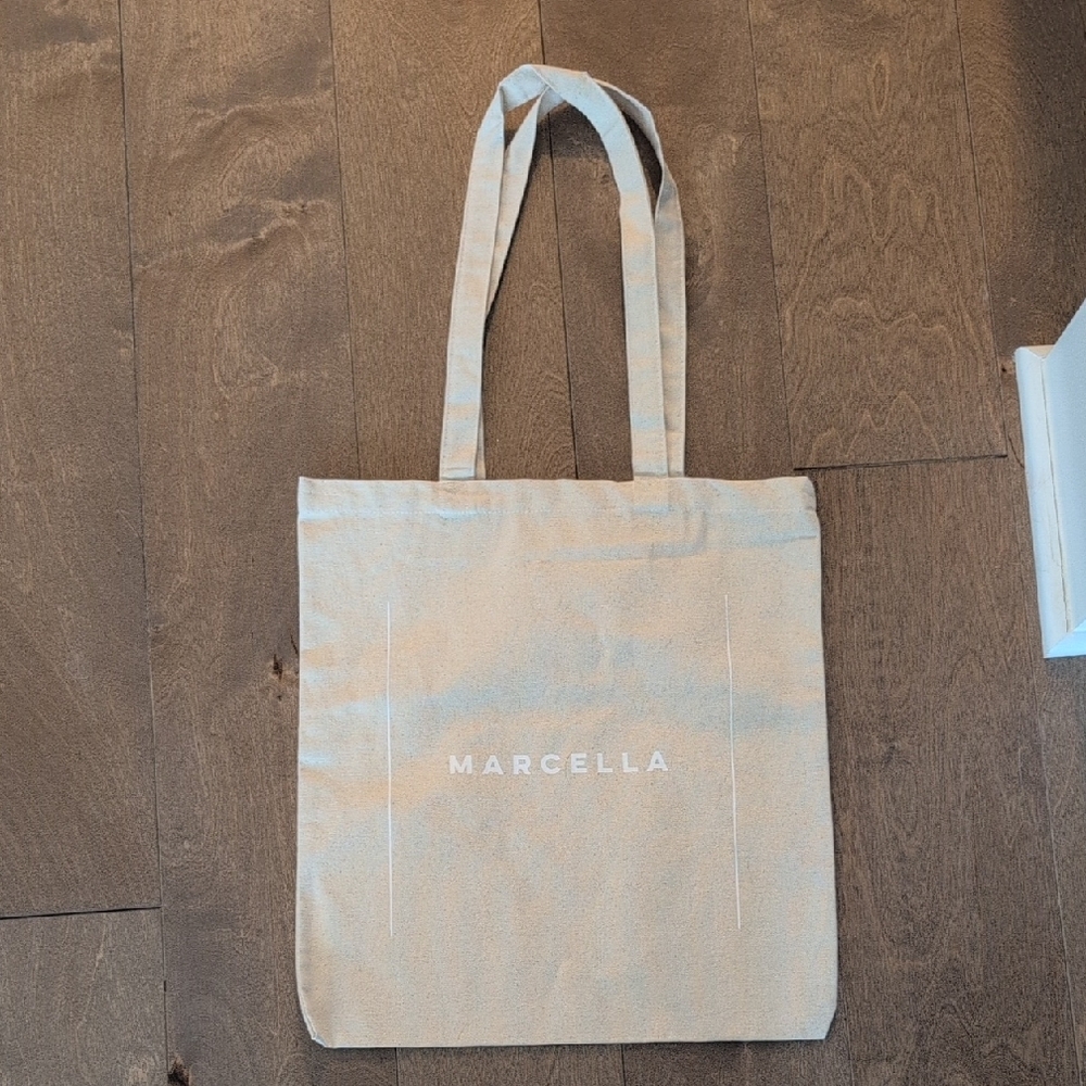 Marcella Beige Canvas Tote Bag